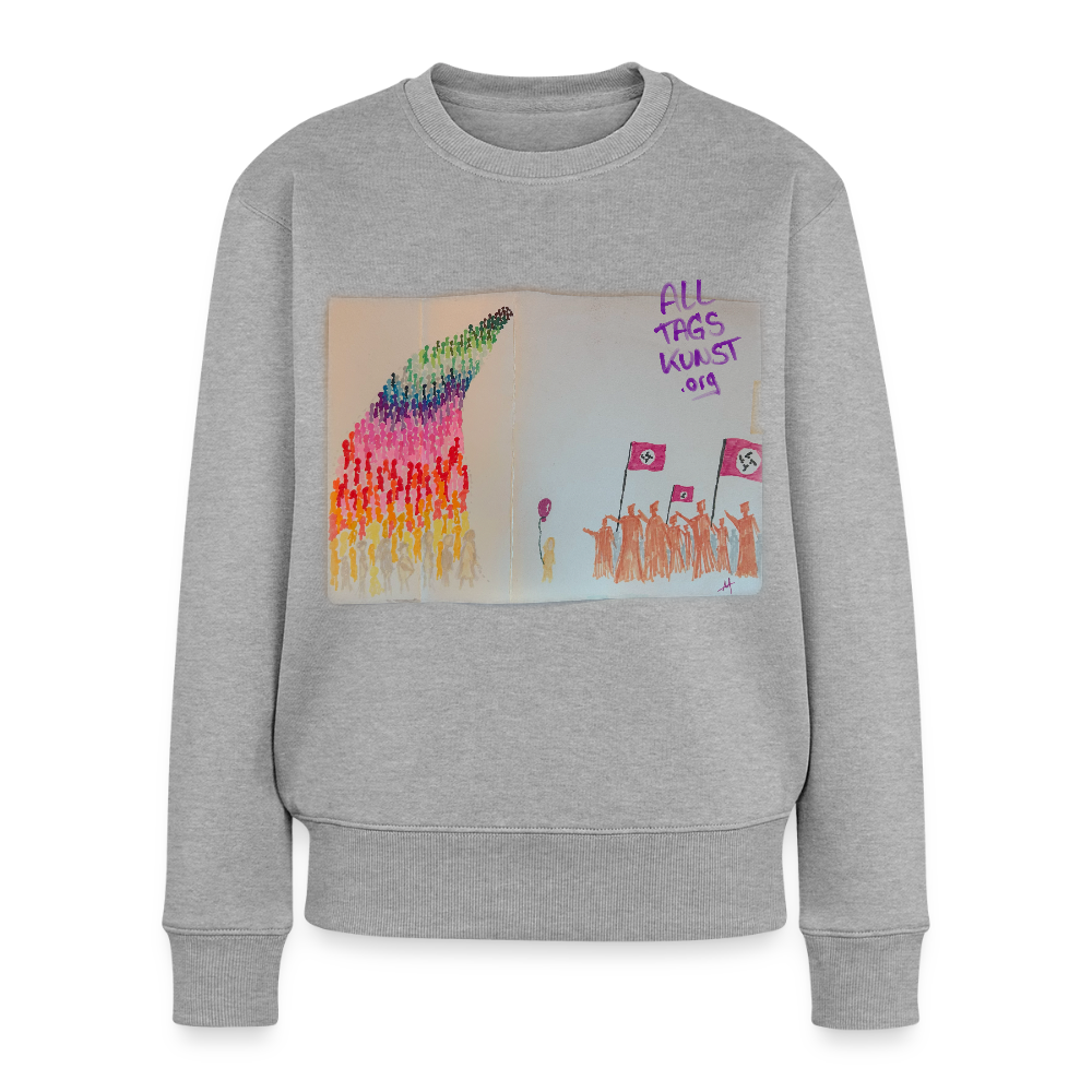 Wir sind mehr - Premium Pullover Frauen - Grau meliert