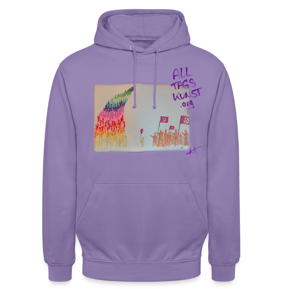 wir sind mehr Hoodie unisex - Lavendel