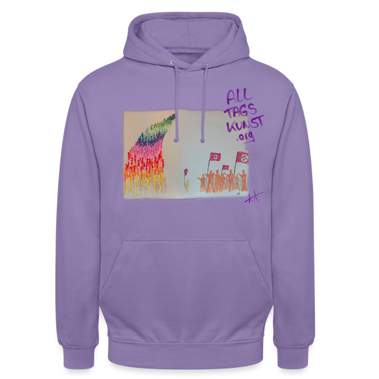 wir sind mehr Hoodie unisex - Lavendel