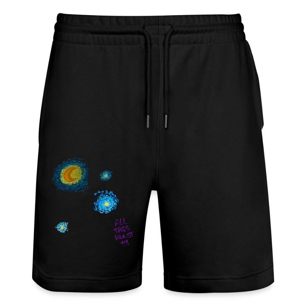 Sterne Unisex Bio Joggingshorts - Schwarz