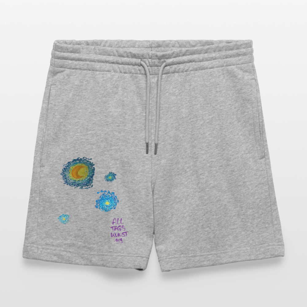 Sterne Unisex Bio Joggingshorts - Grau meliert