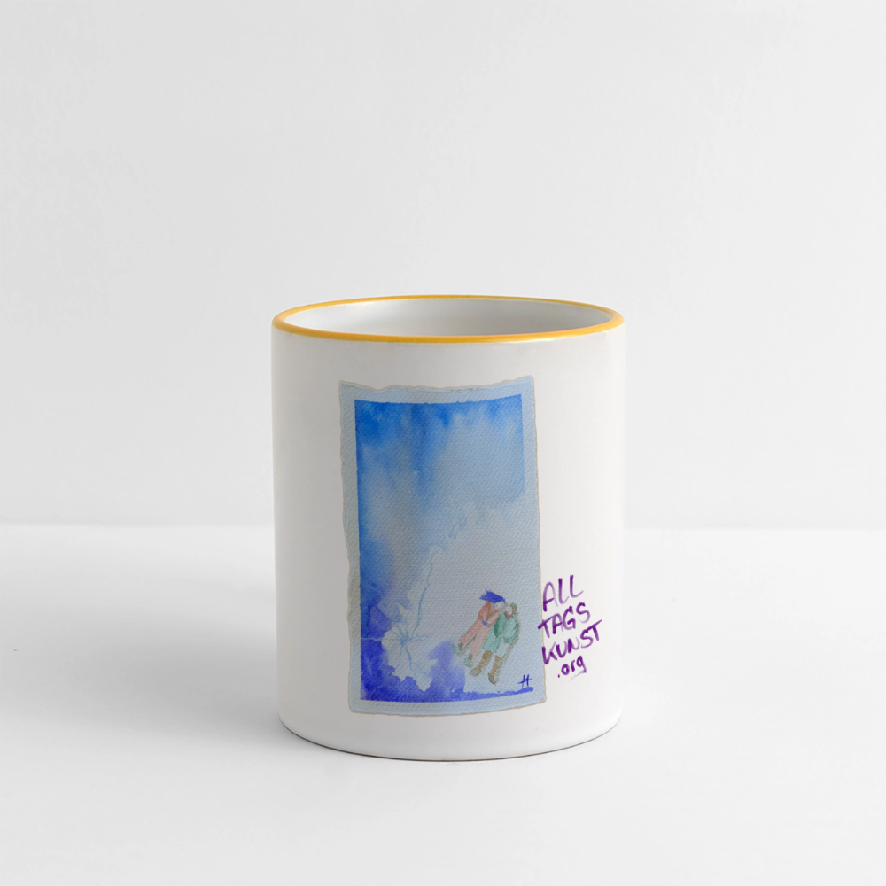 Tasse Motiv - eternal sunshine - Weiß/Gelb