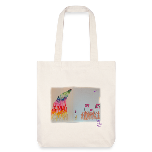 Wir sind mehr - recycelter Heavyweight Stoffbeutel - Naturweiß