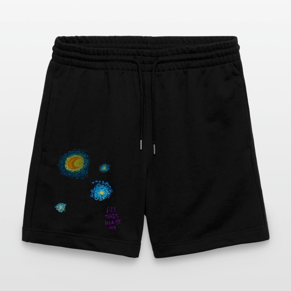 Sterne Unisex Bio Joggingshorts - Schwarz