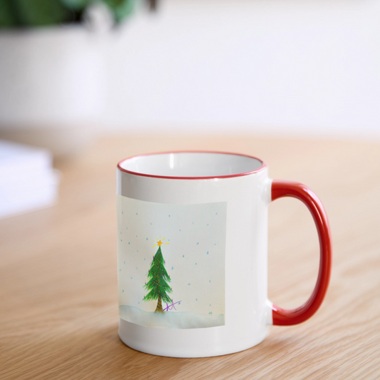 Tasse Weihnachten - Weiß/Rot