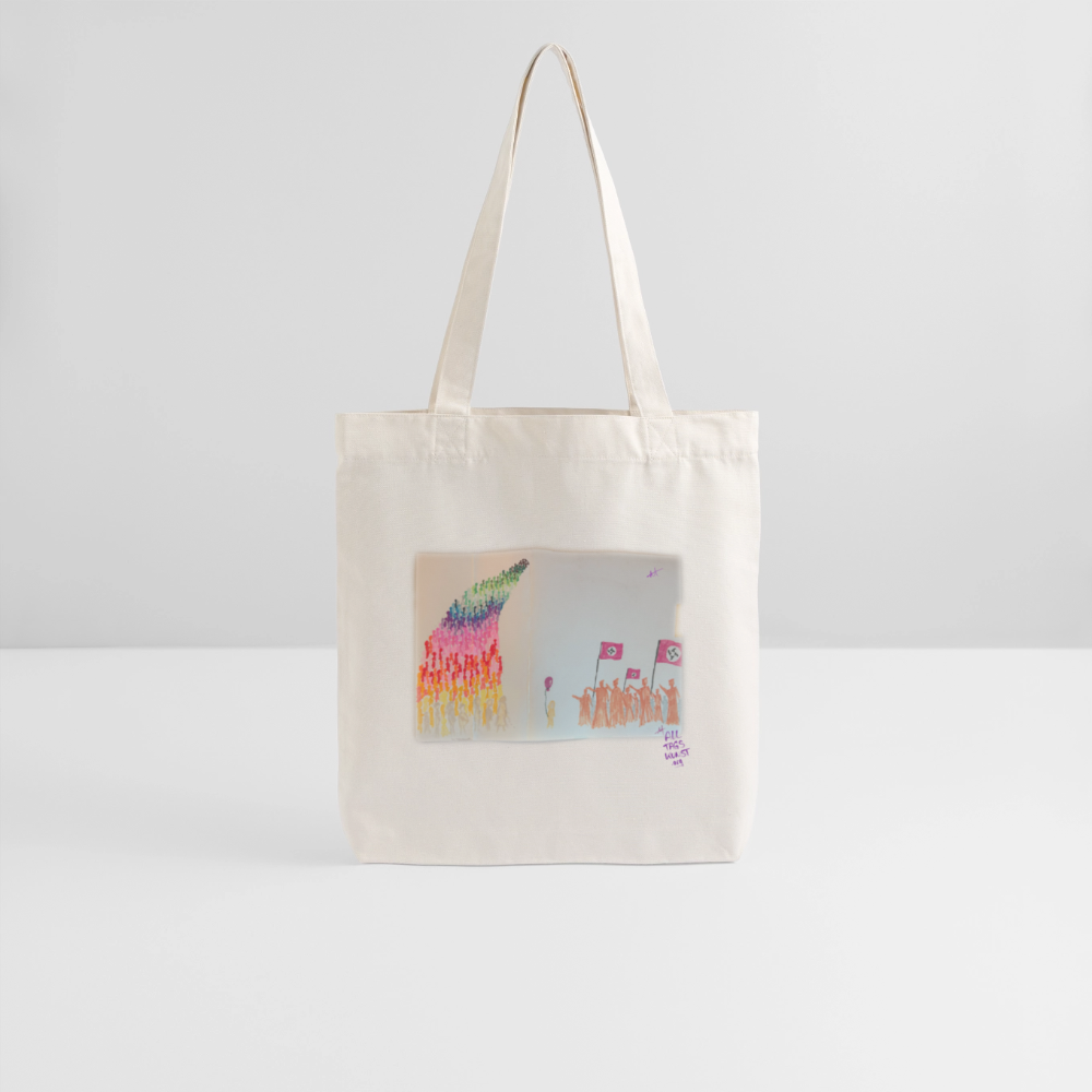 Wir sind mehr - recycelter Heavyweight Stoffbeutel - Naturweiß