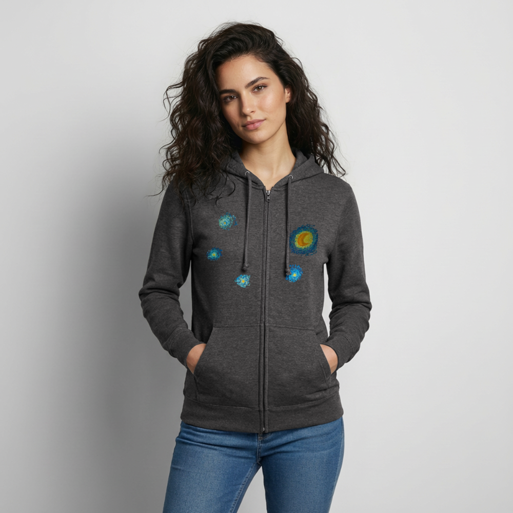 Unisex Kapuzenjacke Sternennacht - Anthrazit