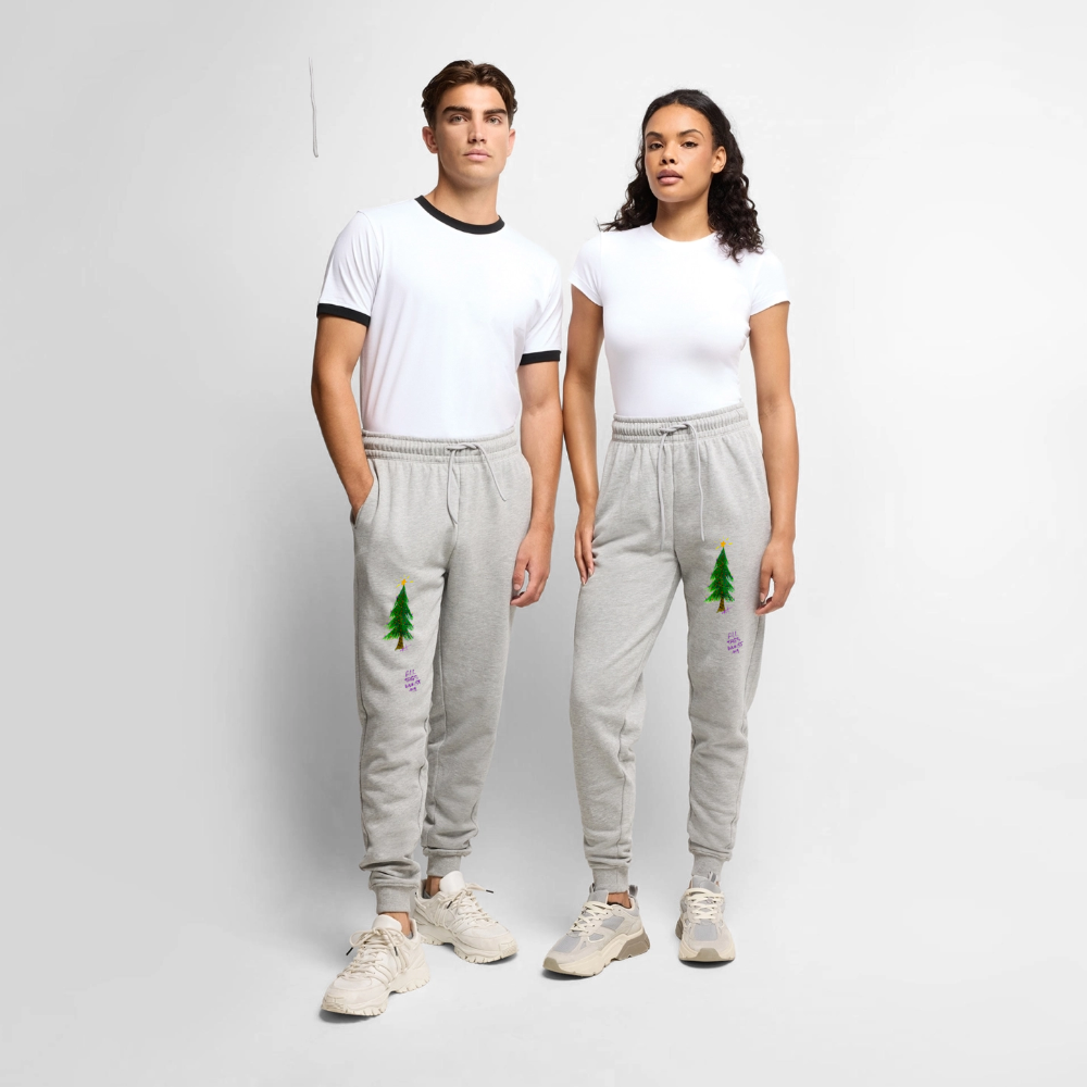 Jogger Premium Bio Weihnachten unisex - Grau meliert