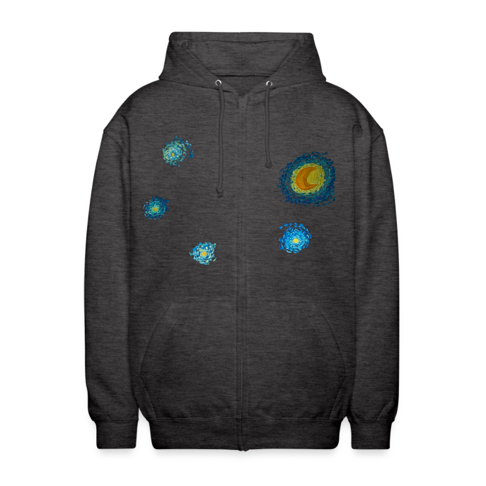 Unisex Kapuzenjacke Sternennacht - Anthrazit