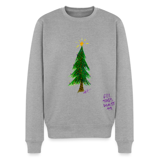Premium Bio Pullover Weihnachten unisex - Grau meliert